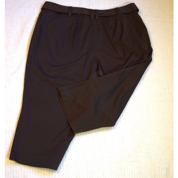 Size 20 Lane Bryant Cool Brown Capri Crop Pants Capris Pedal Pushers Vented Leg - Picture 3 of 6
